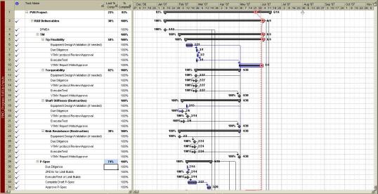Fig. 2 Microsoft Project template PMO Progress Rollup-Inputs screen shot