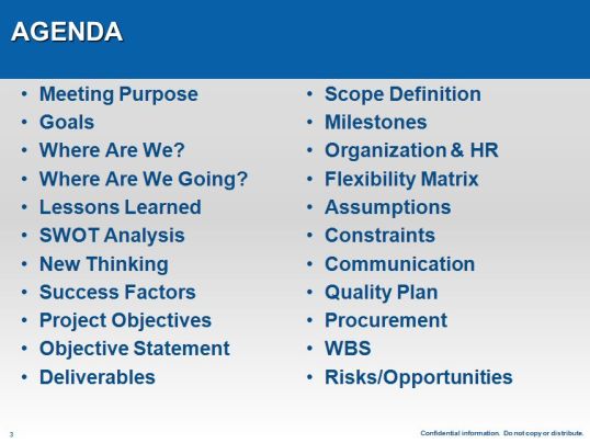 Planning Session-Agenda
